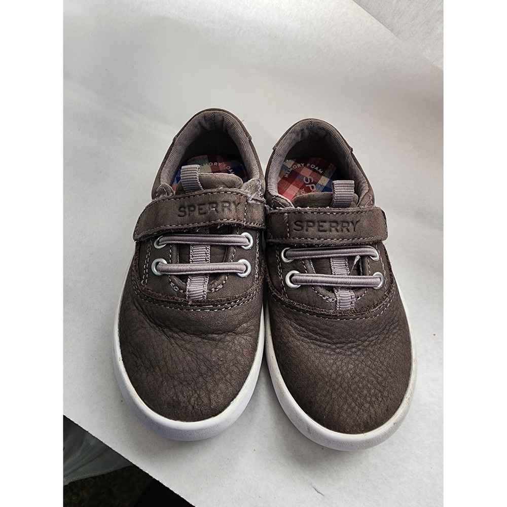 Sperry Shoes Sz 7.5 Toddler Boys' Brown Slip-On Boat Shoes - Picture 2 of 4